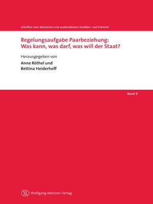 cover image of Regelungsaufgabe Paarbeziehung